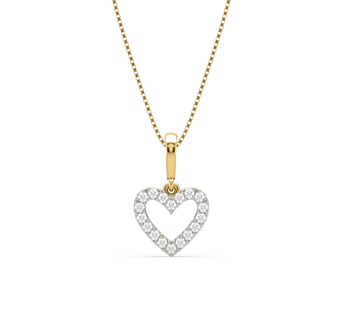 Elise Heart Shaped Diamond Pendant