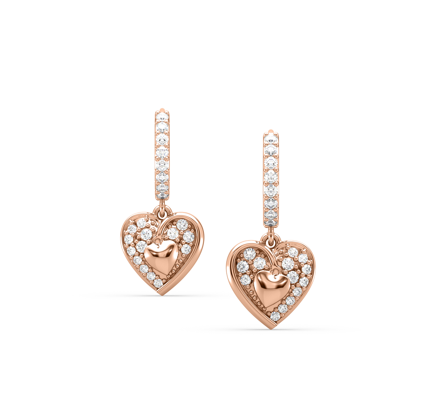 Brooke Dangling Heart Earrings