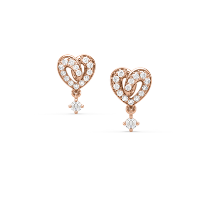 Deborah Heart Diamond Earrings