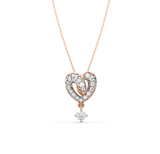 Melba Heart Drop Diamond Pendant