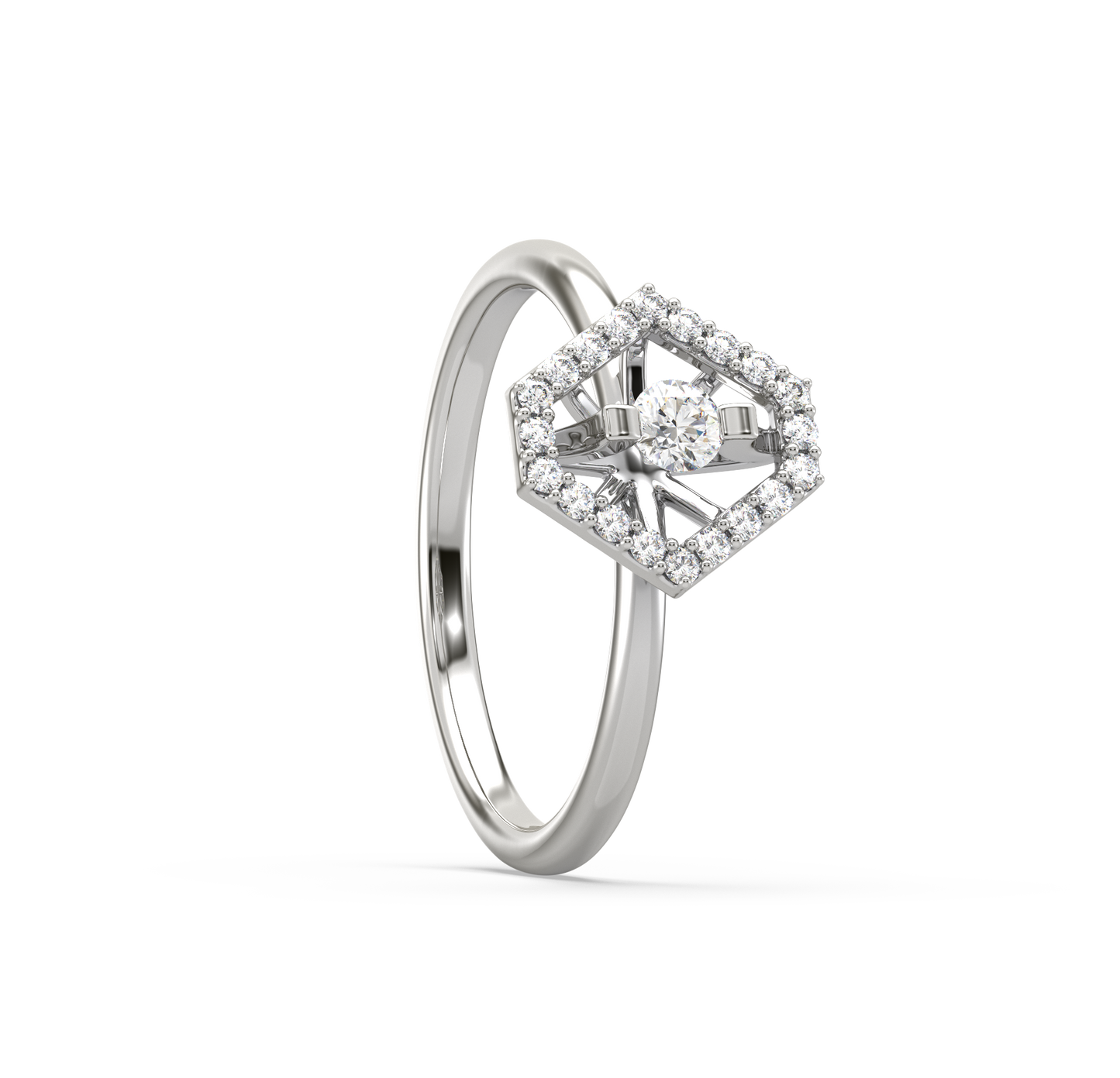 Tara Hexagon Diamond Ring