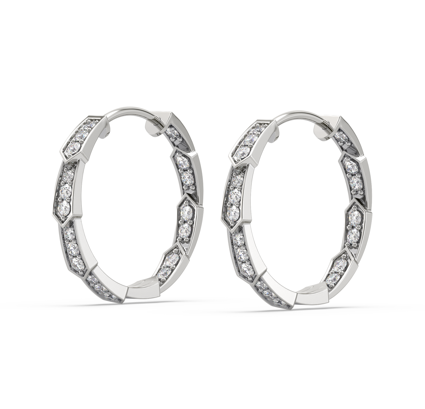 Siya Diamond Hoop Earrings