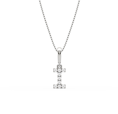 I Alphabet Diamond Pendant