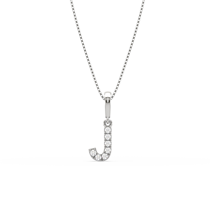 J Alphabet Diamond Pendant