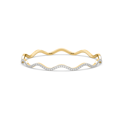 Zeesha Wavy Diamond Bangle