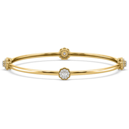 Alora Flower Diamond Bangle