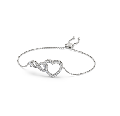 Reva Heart Infinity Diamond Bracelet