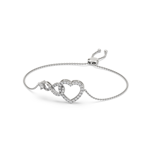 Reva Heart Infinity Diamond Bracelet