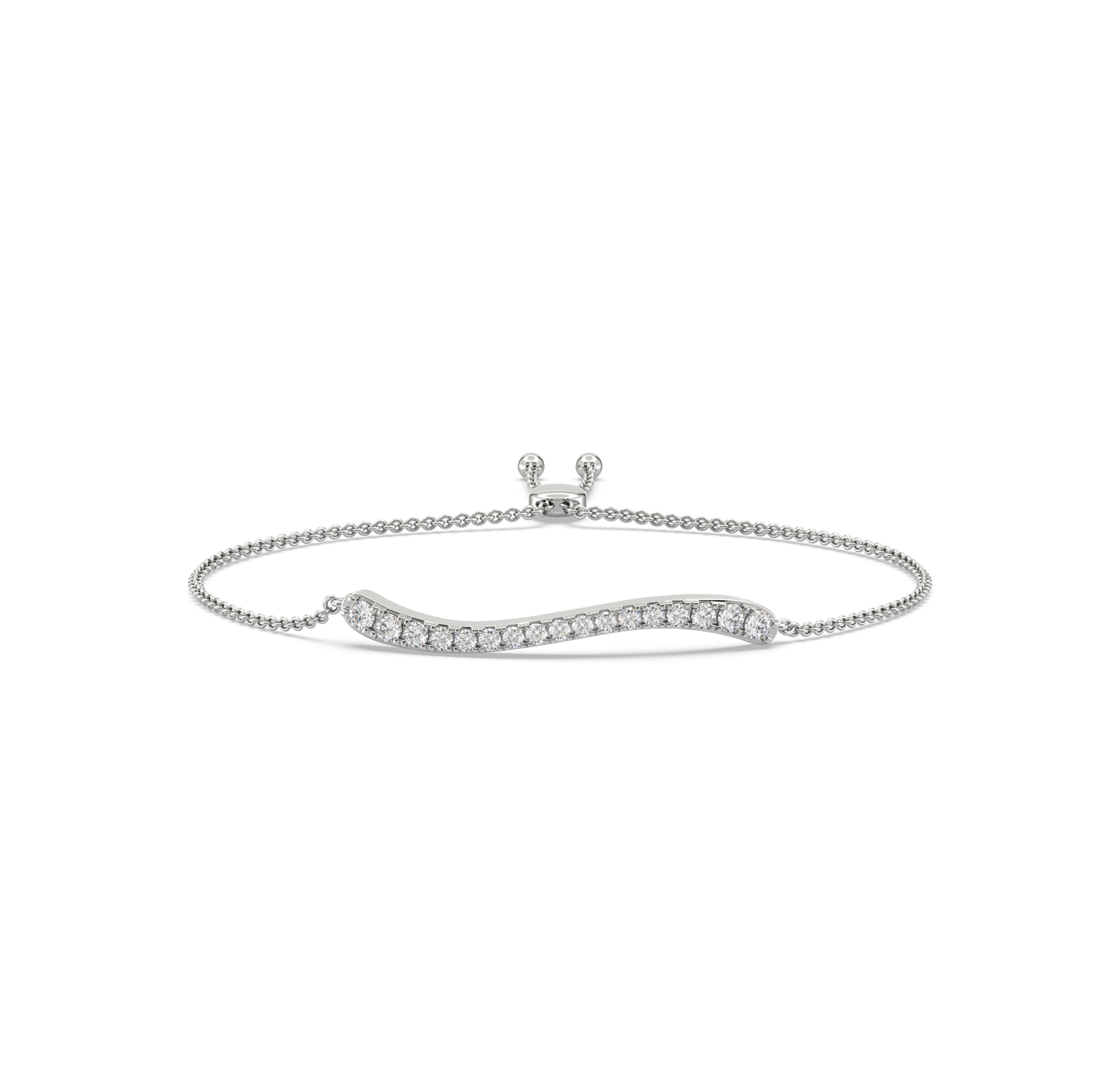 Ailee Wave Diamond Adjustable Bracelet