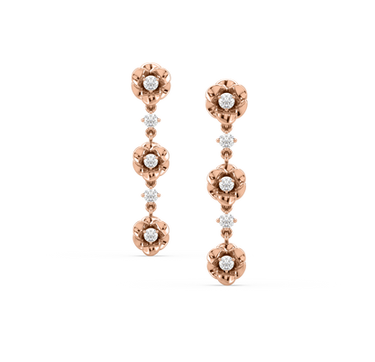 Elisha Flower Diamond Danglers