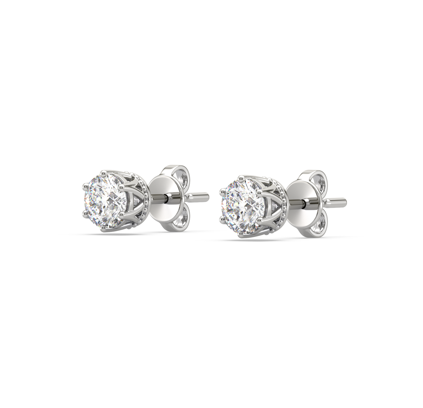 Fiona Single Stone Solitaire Earrings