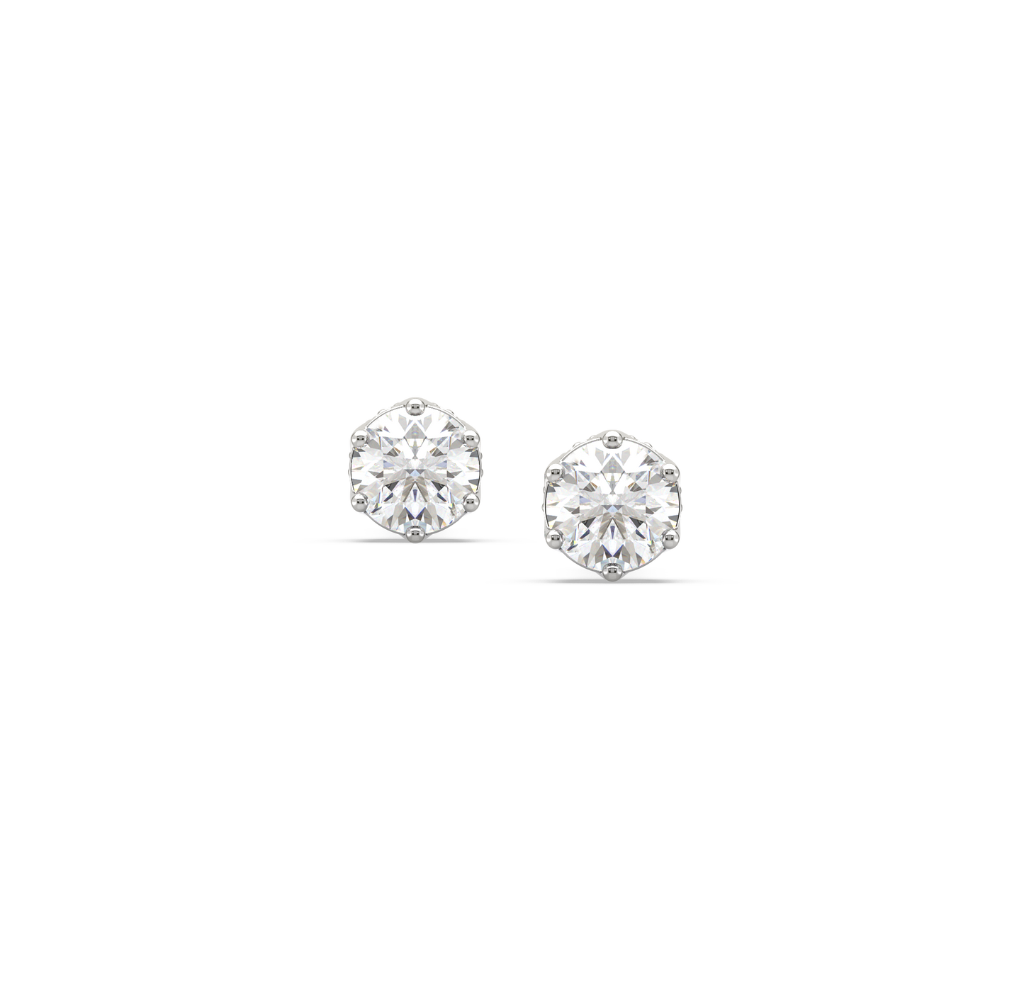 Fiona Single Stone Solitaire Earrings