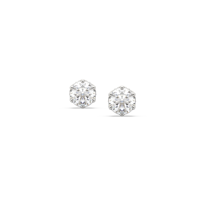 Fiona Single Stone Solitaire Earrings