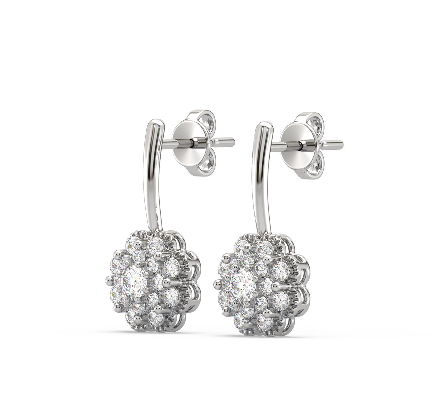 Darcy Flower Diamond Earrings