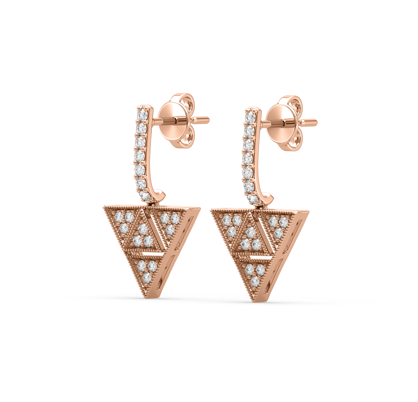 Aisha Pyramid Diamond Earrings