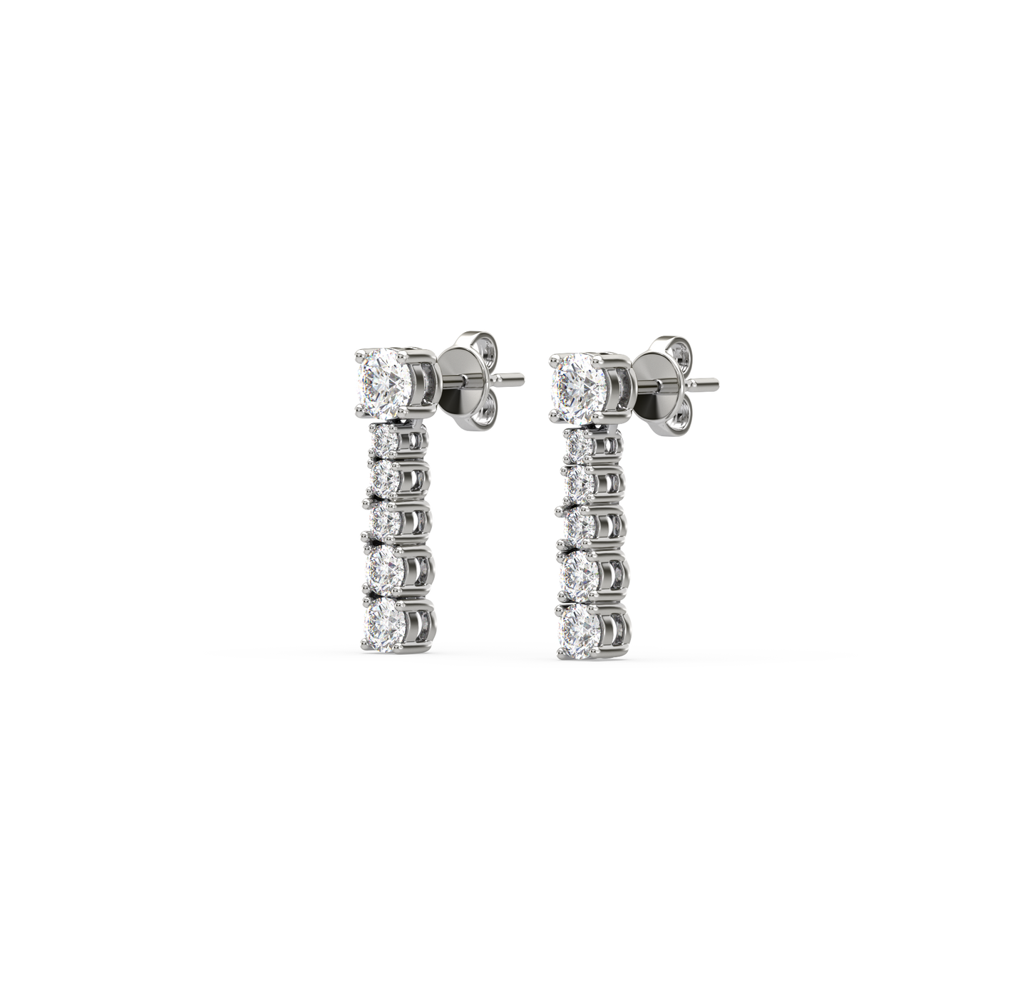 Catalina Linear Diamond Drop Earrings