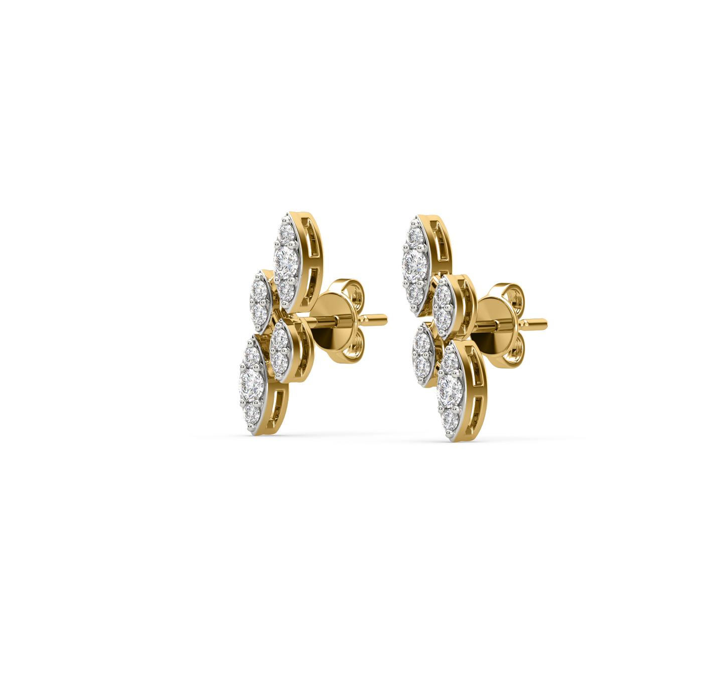 Katarine Cluster Diamond Earrings