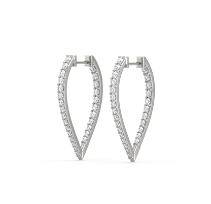 Naomi Dewdrop Diamond Hoops