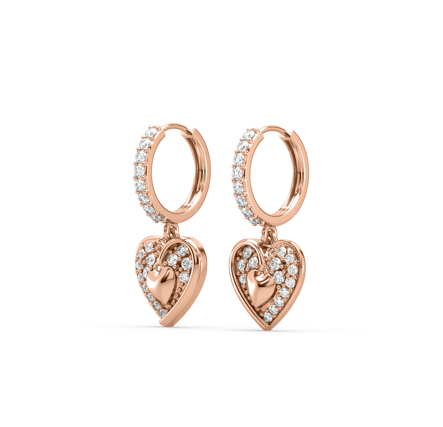 Brooke Dangling Heart Earrings