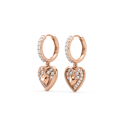 Brooke Dangling Heart Earrings