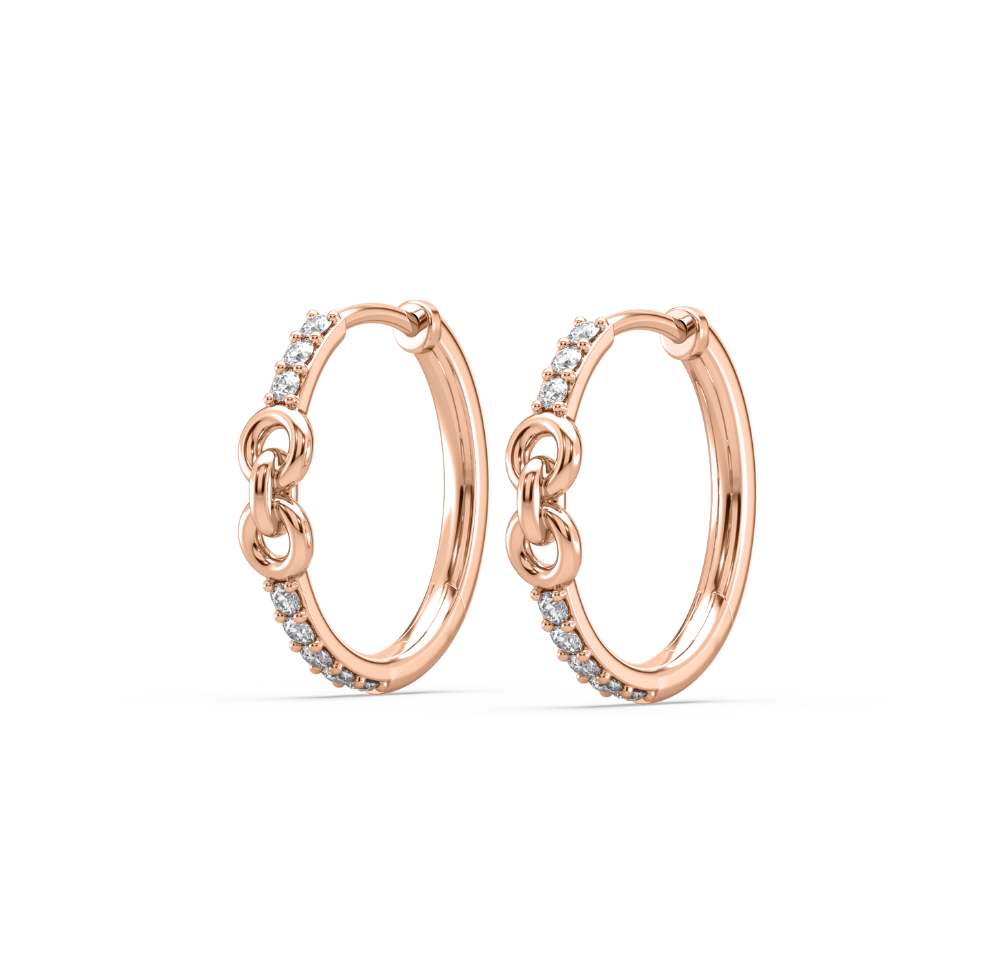 Polly Knot Diamond Hoops