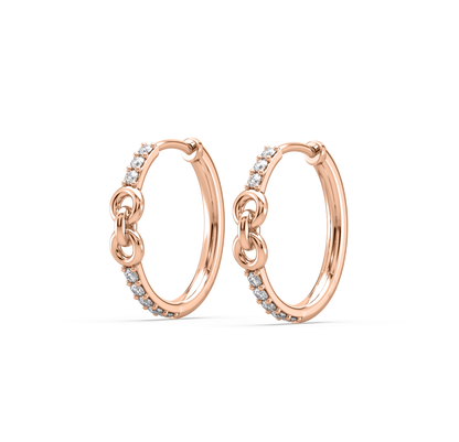 Polly Knot Diamond Hoops