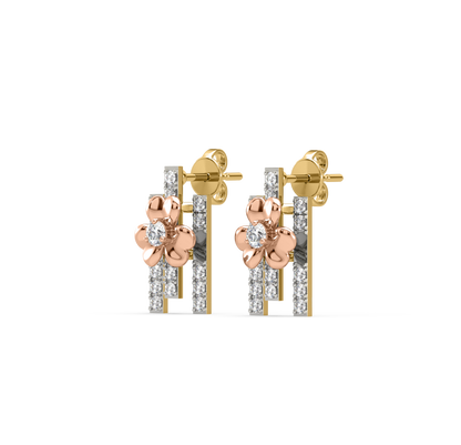 Loretta Flower Diamond Earrings