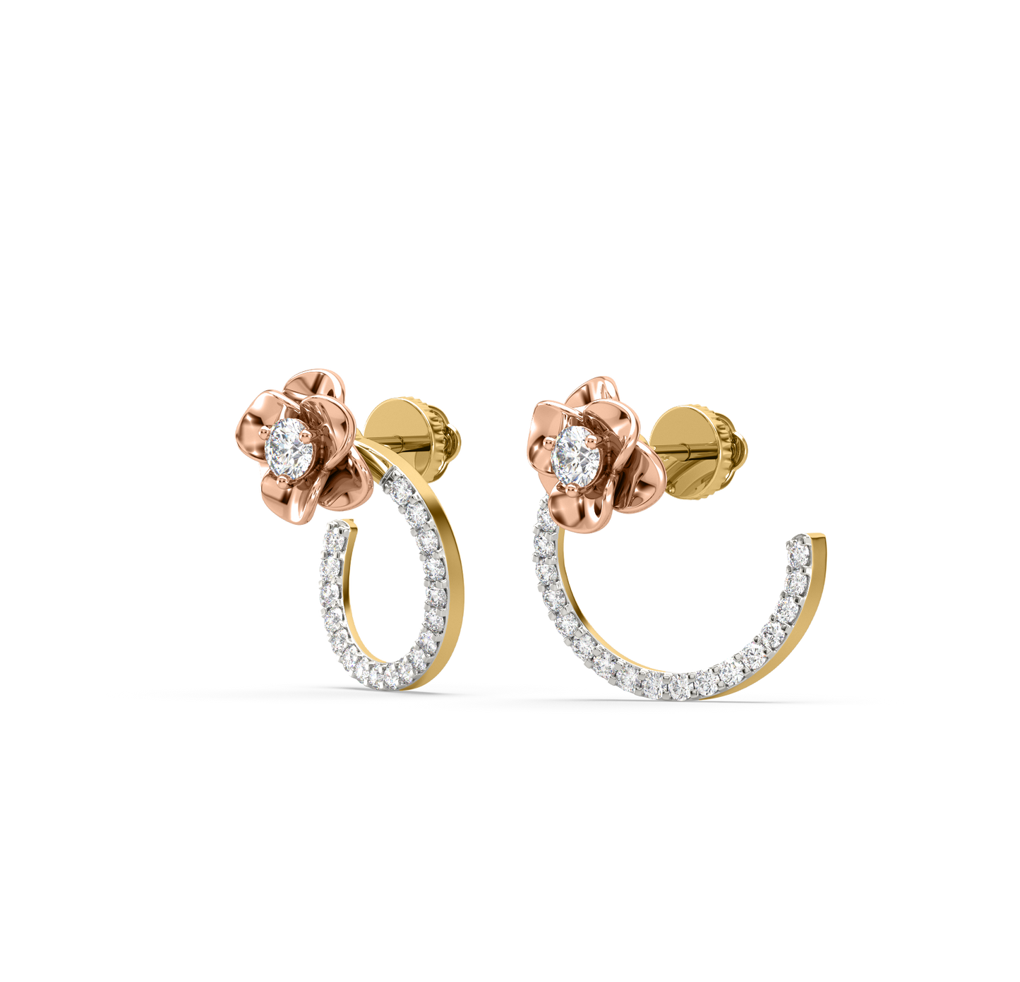 Jenna Flower Diamond Earrings