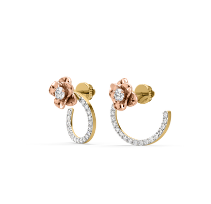 Jenna Flower Diamond Earrings