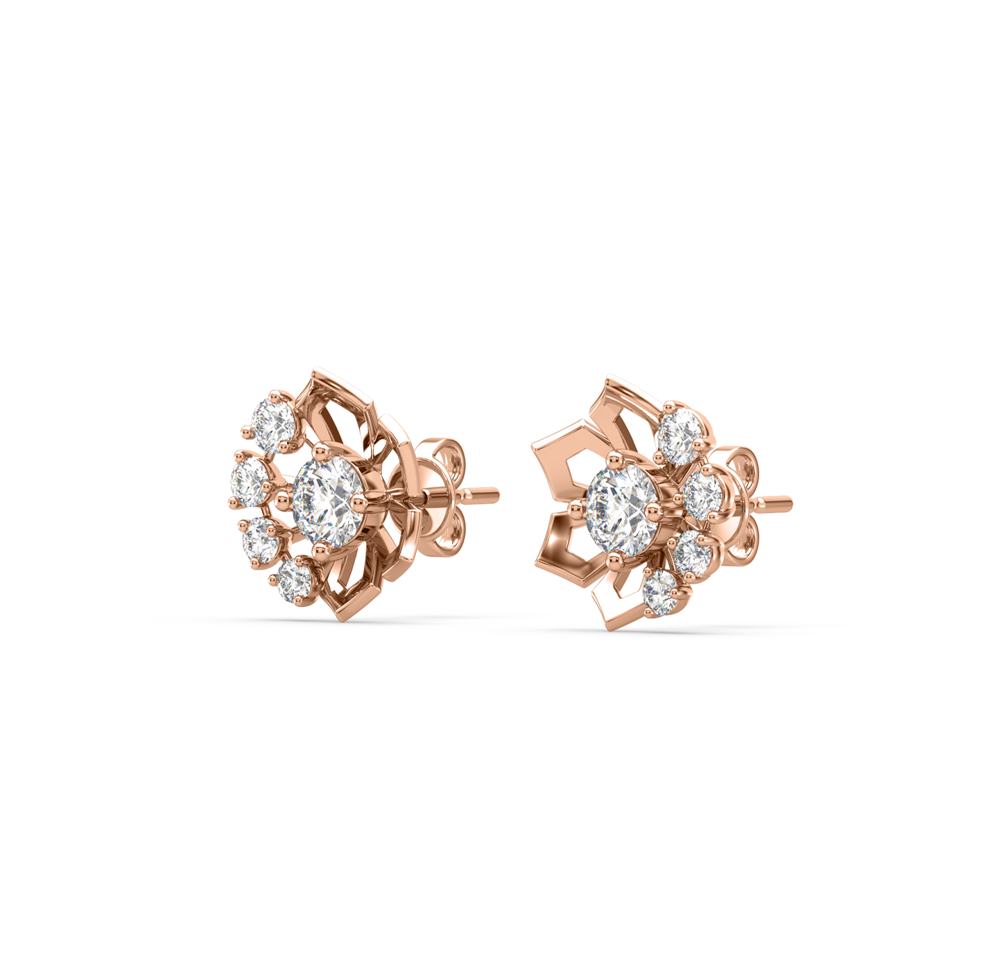 Enya Flower Diamond Studs