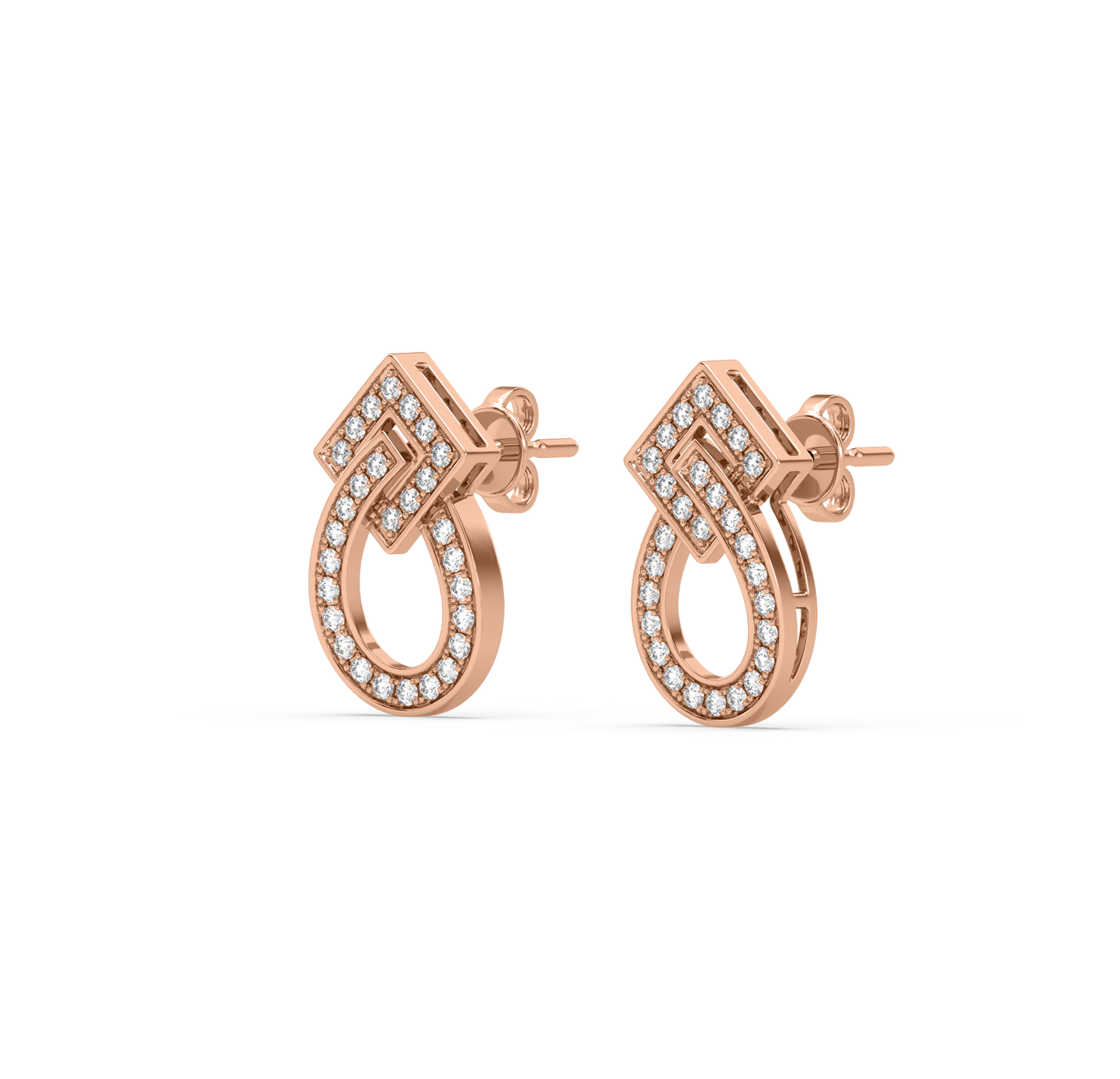 Jada Geometric Diamond Studs