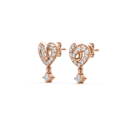 Deborah Heart Diamond Earrings