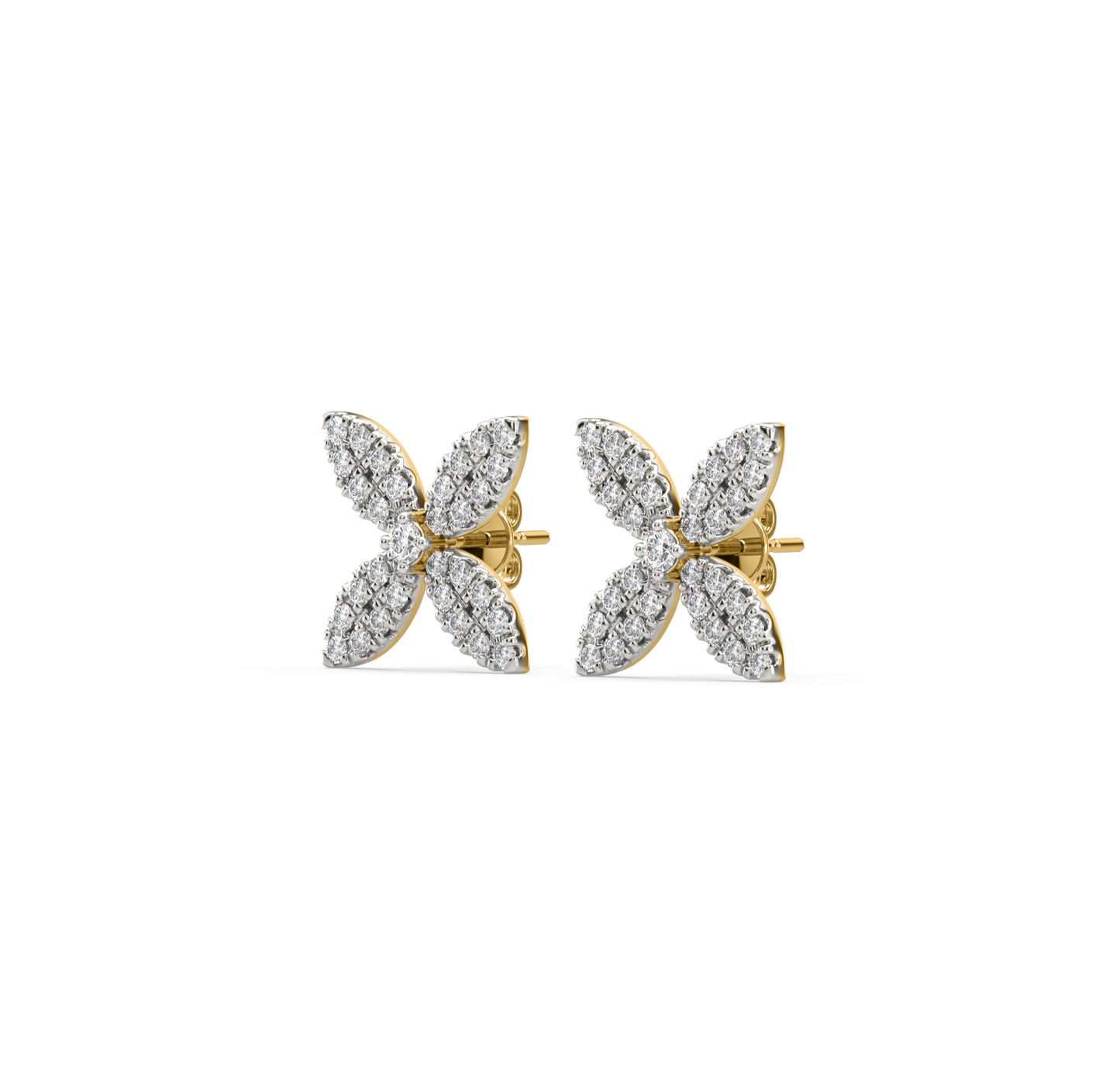 Leslie Flower Diamond Earrings