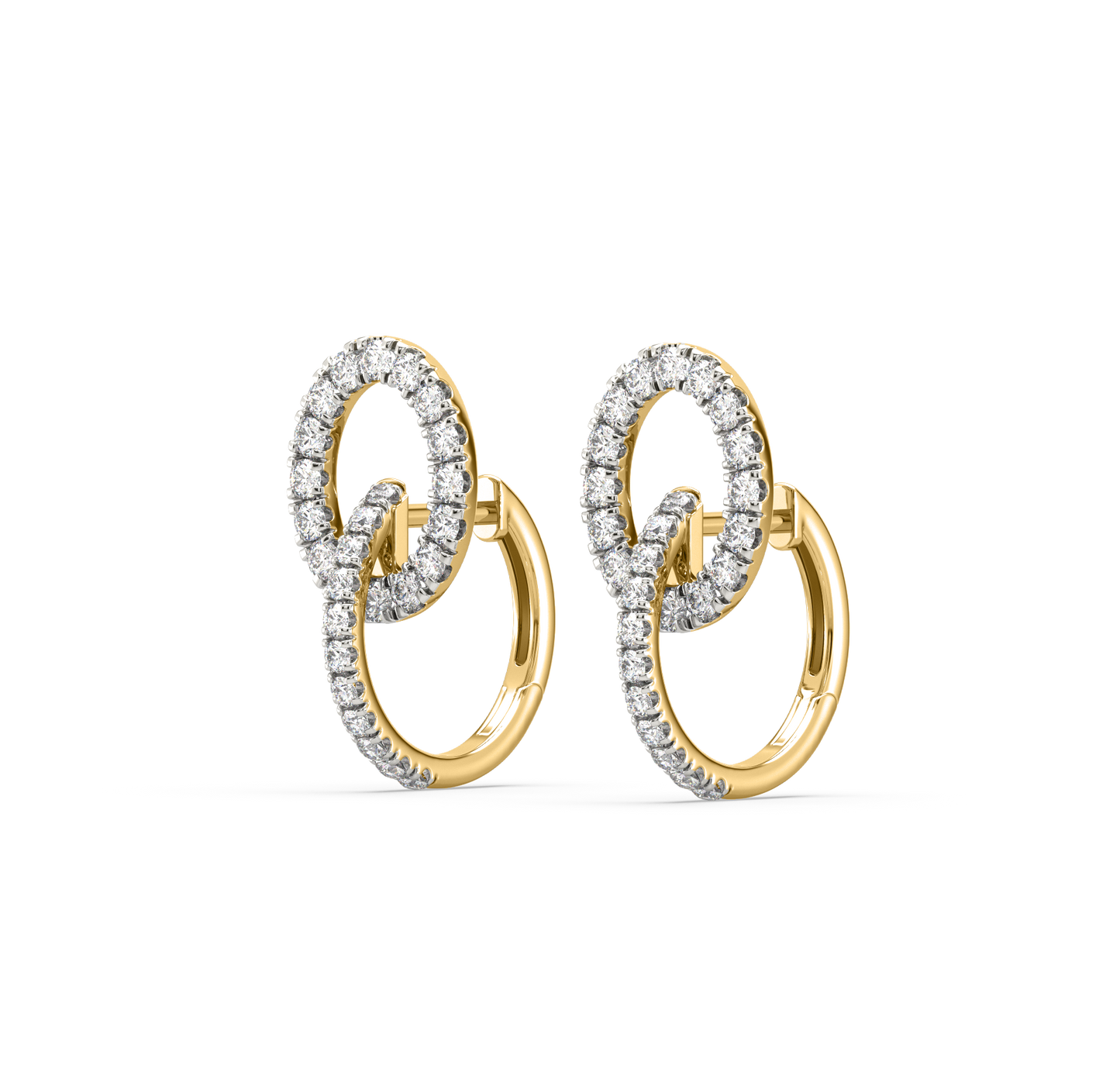 Kelly Diamond Double Hoop Earrings