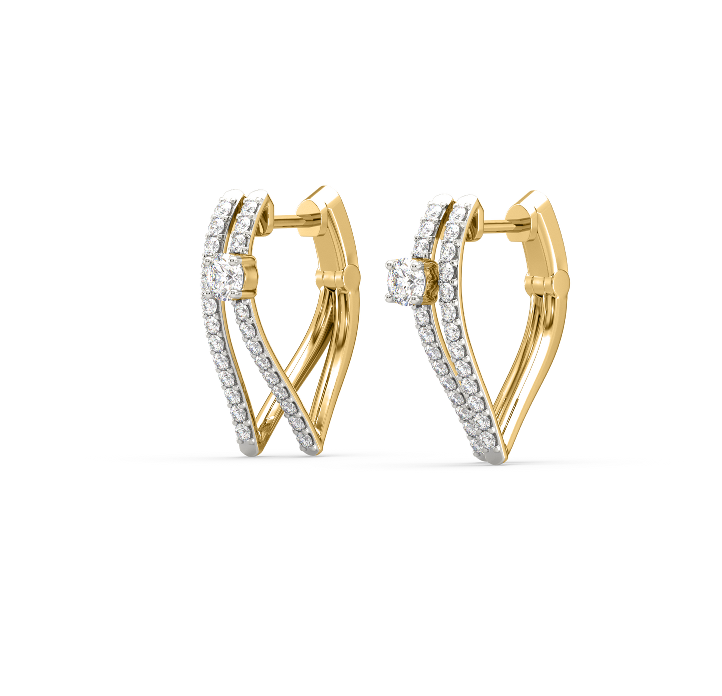 Rhonda Diamond Hoop Earrings