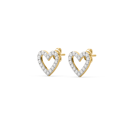 Daria Heart Diamond Earrings