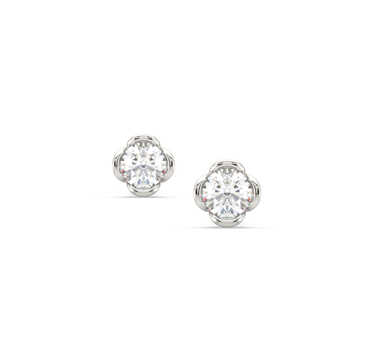 Demia Flower Solitaire Studs