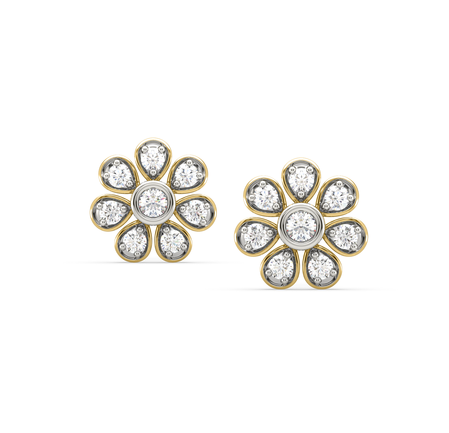 Sierra Flower Diamond Earrings