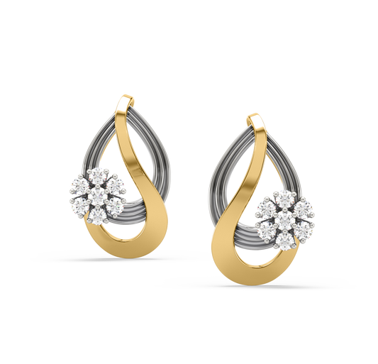 Ayshe Curve Diamond Earrings