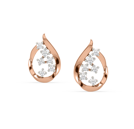 Firea Drop Diamond Stud Earrings