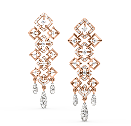 Skylar Diamond Dangling Earrings