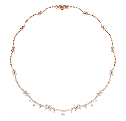 Nila Flower Diamond Necklace