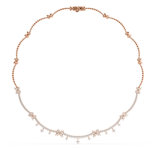 Nila Flower Diamond Necklace