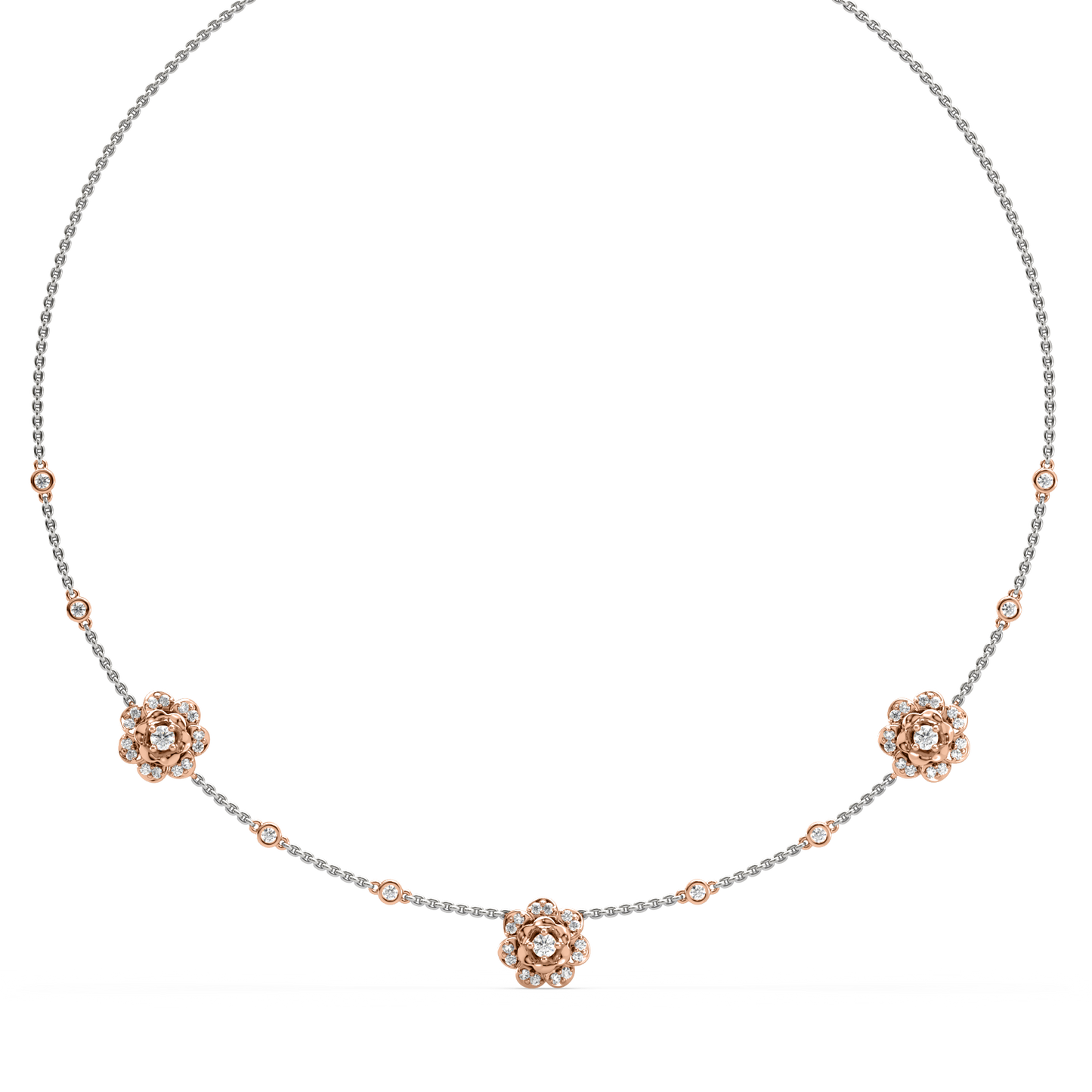 Edna Flower Diamond Necklace