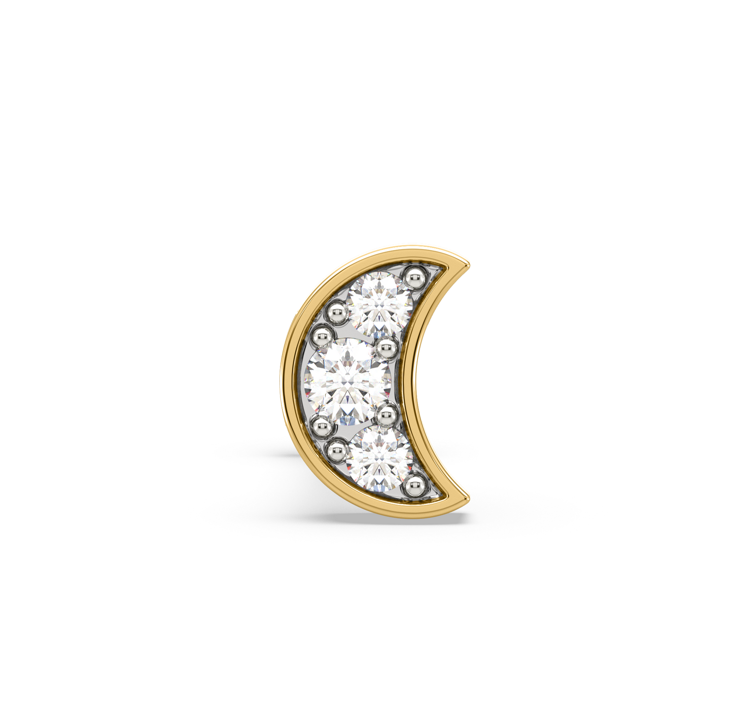 Meera Half Moon Diamond Nose Pin