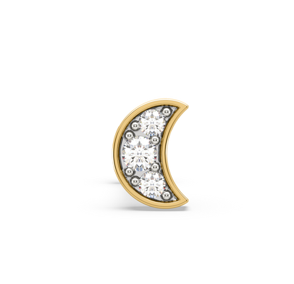 Meera Half Moon Diamond Nose Pin