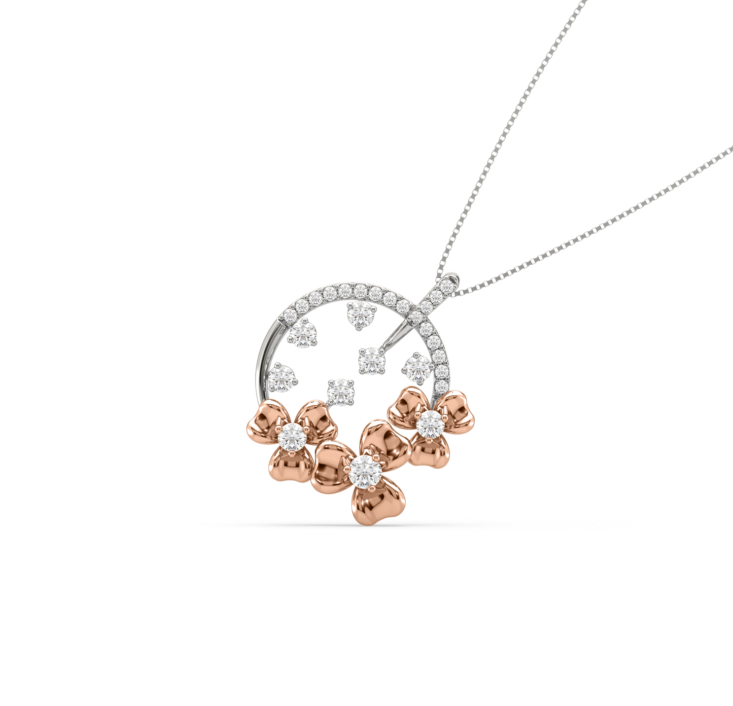 Minnie 2 tone Diamond Pendant