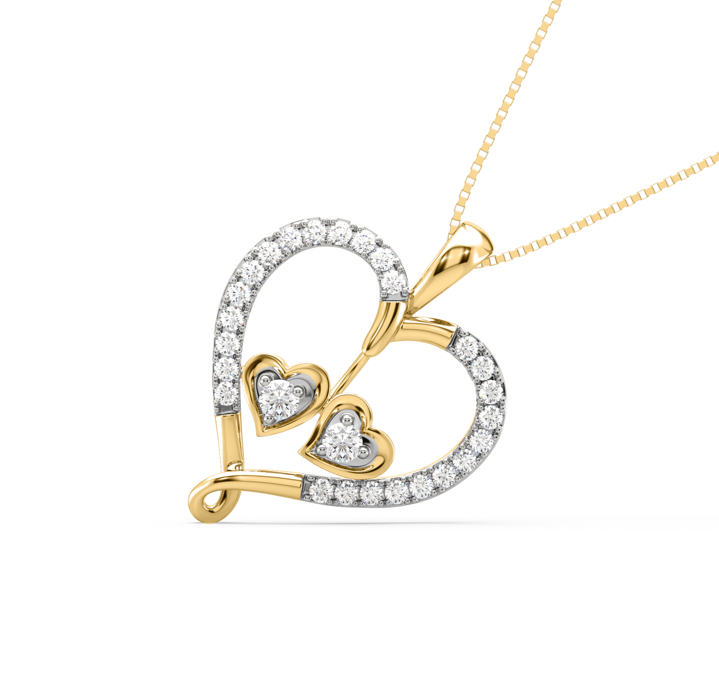 Lyssa Entwined Hearts Pendant