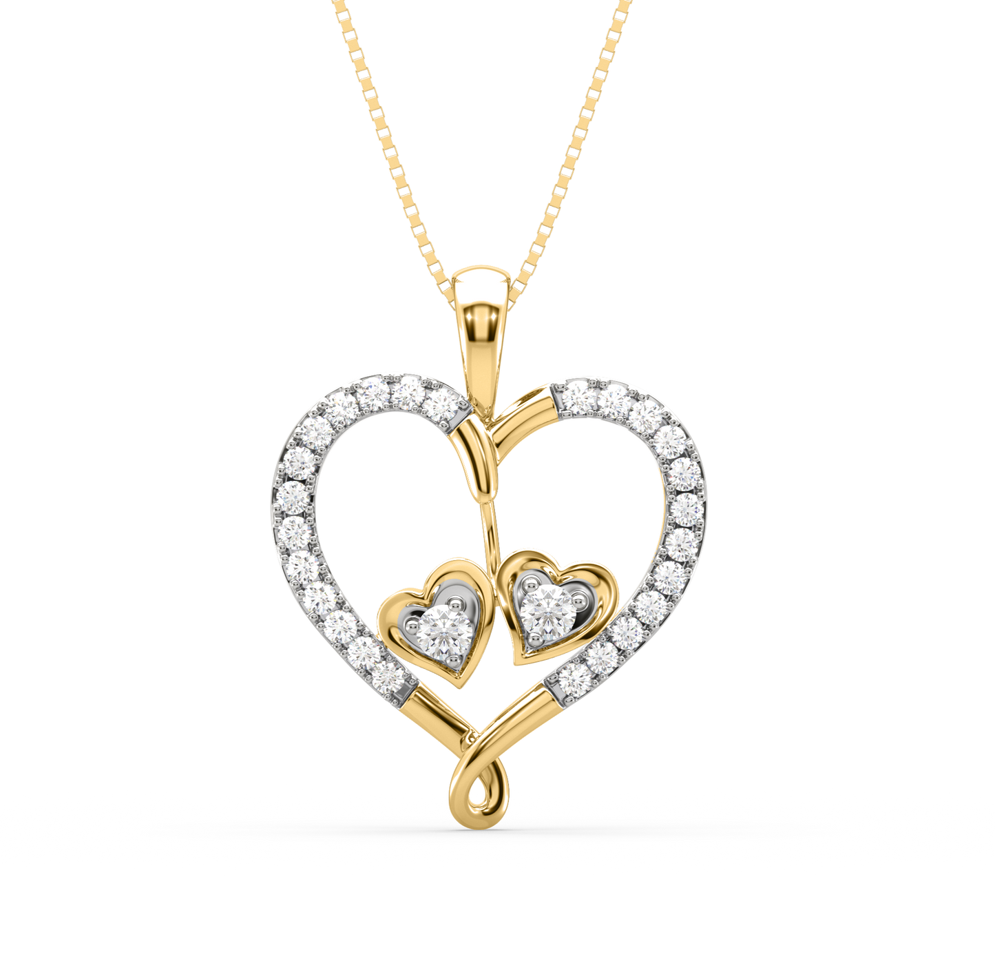 Lyssa Entwined Hearts Pendant