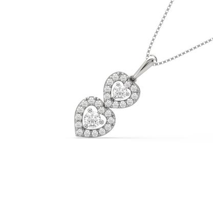 Rayna 2 Heart Diamond Pendant